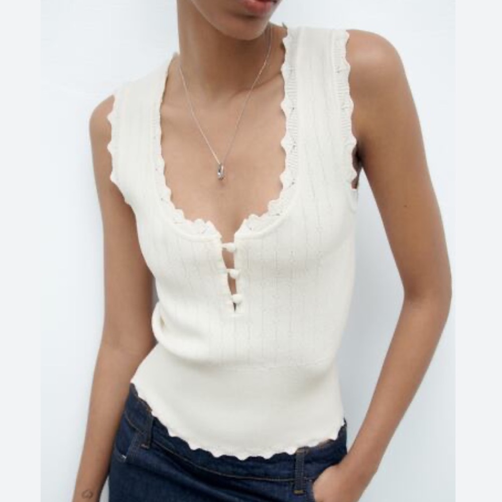 Zara White Tank